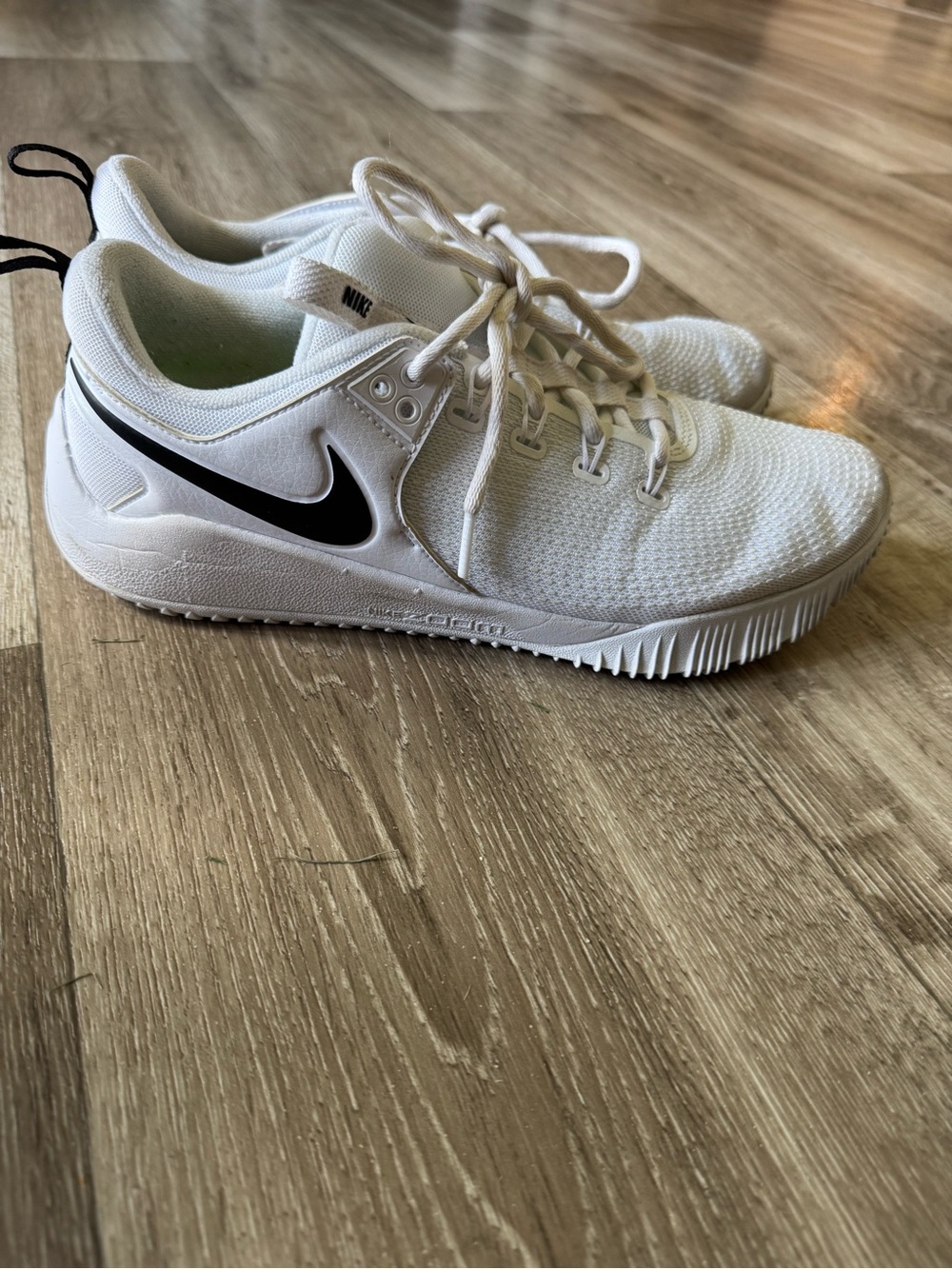 Nike White Volleyball Sneakers with Black Swoosh